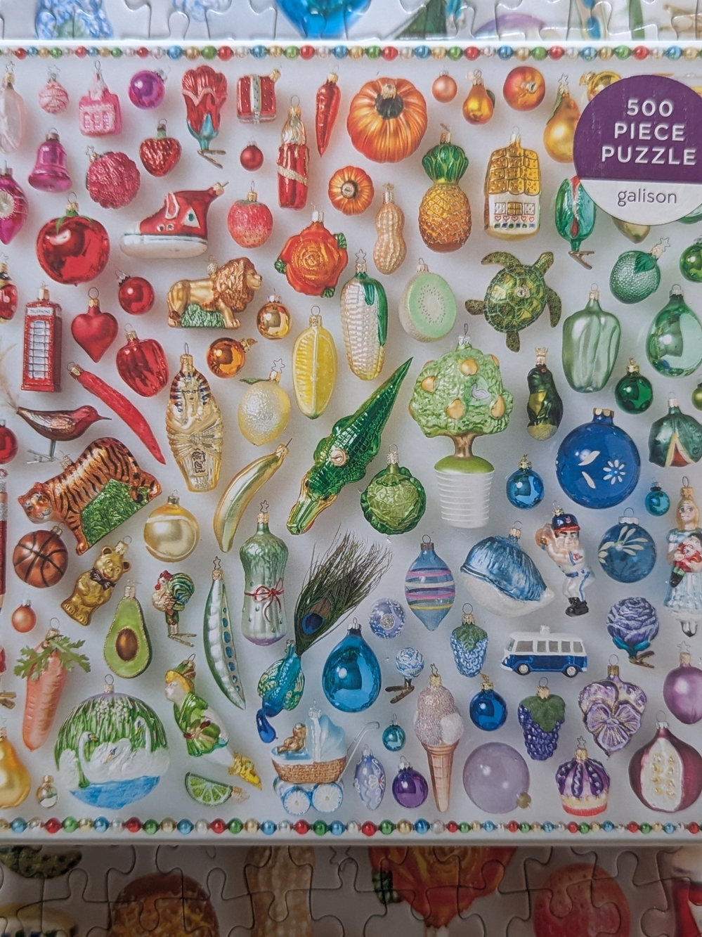 Galison 500-Piece Multicolor Ornament Puzzle